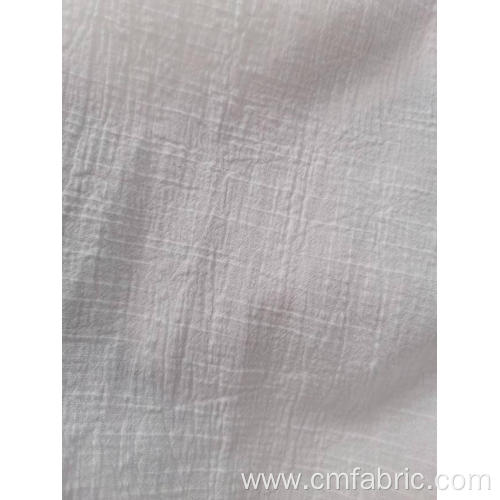 100% cotton woven slub textured crepe fabric